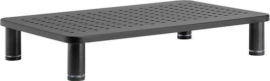 Husky Mounts Monitor Riser Laptop Stand, Adjustable Legs, Stackable, 14.5" x 9.25" x 3.25" Max Height, Matte Black Steel, 1 Stand by Husky+Mounts