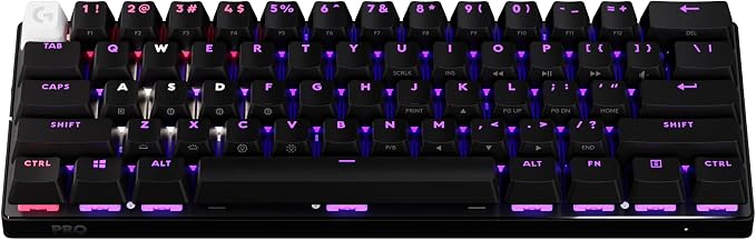 Logitech G PRO X 60% Wireless Gaming Keyboard (Linear Optical) - Black | Ultra Compact TKL 60%, Windows PC, LIGHTSYNC RGB, Dual-Shot PBT Keycaps, GX Optical Linear Switches by Unknown