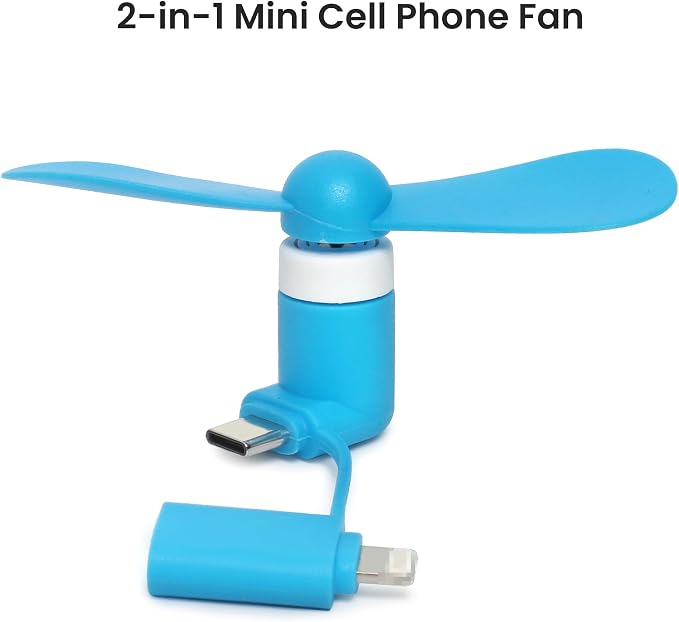 Phone Fan 24 Pack, 2-in-1 Portable Mini Cell Phone Fan Compatible for iPhone, iPad, Android Smartphone, Tablet - Colorful and Powerful Cell Phone Summer Accessories - Image 3