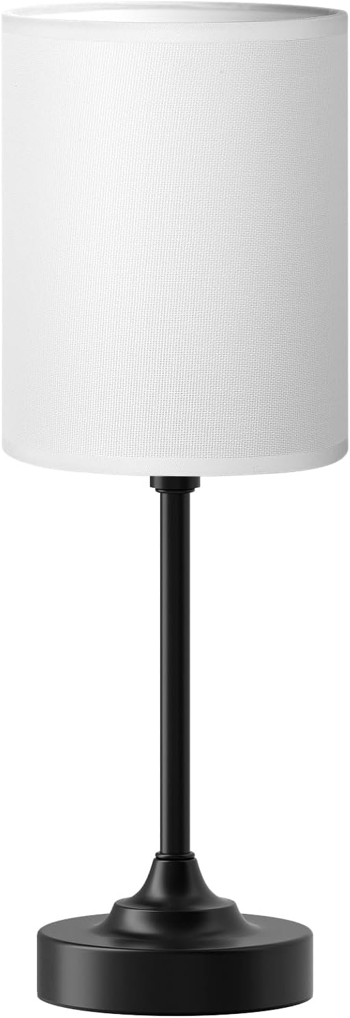 Fenmzee Touch Nightstand Bedroom Lamp - 3 Way Dimmable Bedside Lamp, Small Table Lamp Linen Lampshade for Office Desk, LED Bulb Included - Image 6