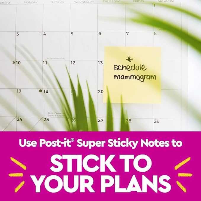 Post-it 100% Recycled Super Sticky Notes, 3 x 3 in, Canary Yellow, 5 Pads - Image 5