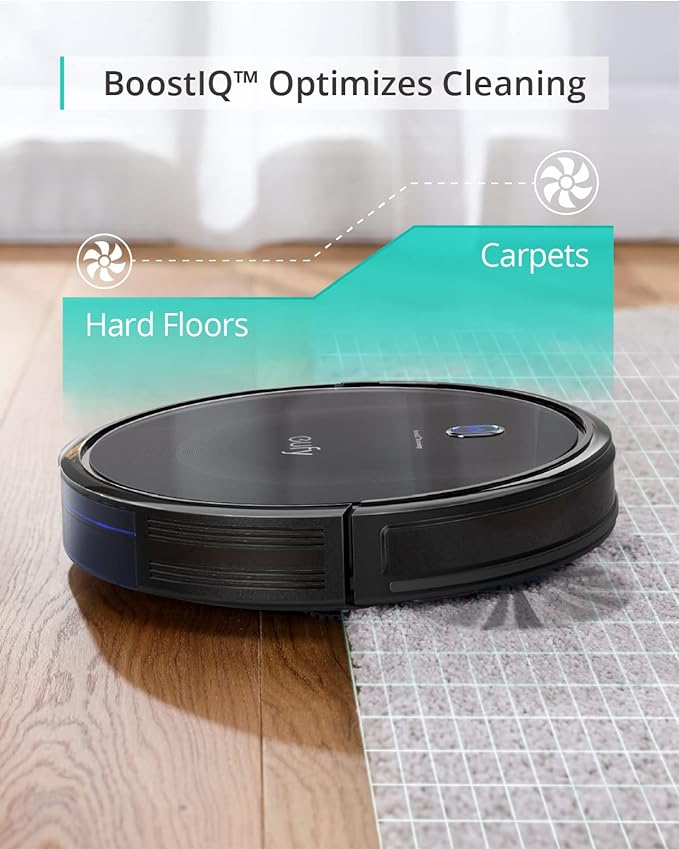 eufy 11S MAX Robot Vacuum Cleaner, Super Thin, Quiet | Self-Charging, Easy to use, Cleans Hard Floors to Medium-Pile Carpets, Black - Image 4