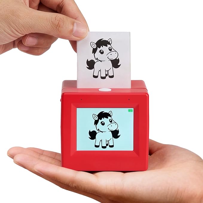 Smart AI Voice Sticker Printer Cube, Magic Thermal Sticker Maker with Display, Inkless Portable Sticker Cube for Home, Office, Study & DIY Projects, 5 Rolls Paper Included by Unknown