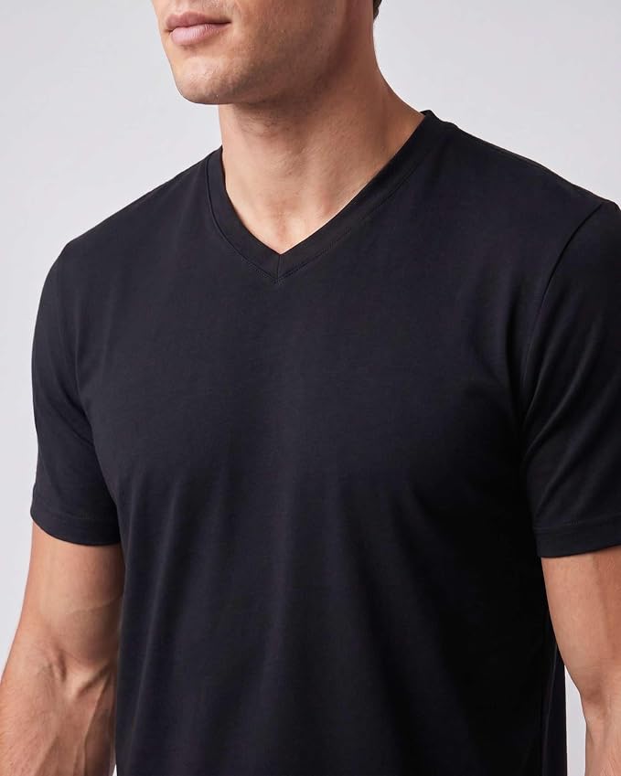 5 Pack Men's Dry Fit V Neck Gym Workout T Shirts Athletic Moisture Wicking | Cooling, Quick Dry, Breathable, Short Sleeve, Exercise, Cycling, Sports, Outdoor, Fitness, Golf, Crossfit, Hiking, Tennis - Image 4