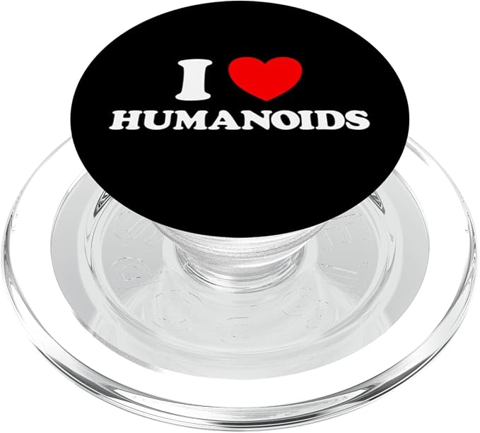 Humanoid Heart Funny Cute Embodied AI Bot Robot Being Fan PopSockets PopGrip for MagSafe by Unknown