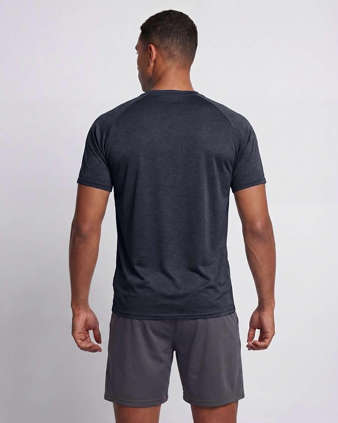 5 Pack Men's Dry Fit Short Sleeve T-Shirt Gym Workout Athletic Running Tee | Cooling, Moisture-Wicking, Crew Neck, Quick-Dry, Breathable, Active, Exercise, Fitness, Basketball, Cycling, Hiking, Tennis - Image 7