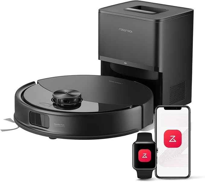 roborock Q10 S5+ Robot Vacuum and Mop, 10,000Pa Suction | Upgraded from Q8 max+, 70-Day Self-Emptying, Obstacle Avoidance, Sonic Mopping, Dual Anti-Tangle Design, Auto Mop Lift, Black by Unknown