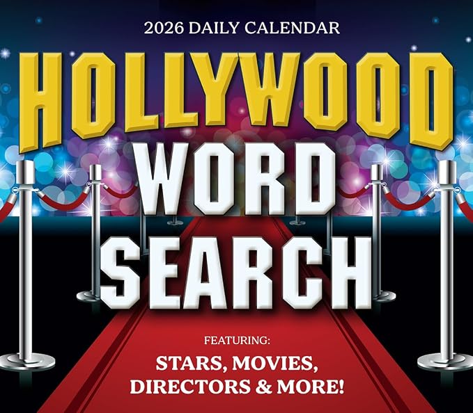 Hollywood Word Search 2026 Daily Desk Calendar: Boxed Page-a-Day Puzzle Calendar with Day-to-Day Word Searches on Movies, Stars & Pop Culture - Image 2