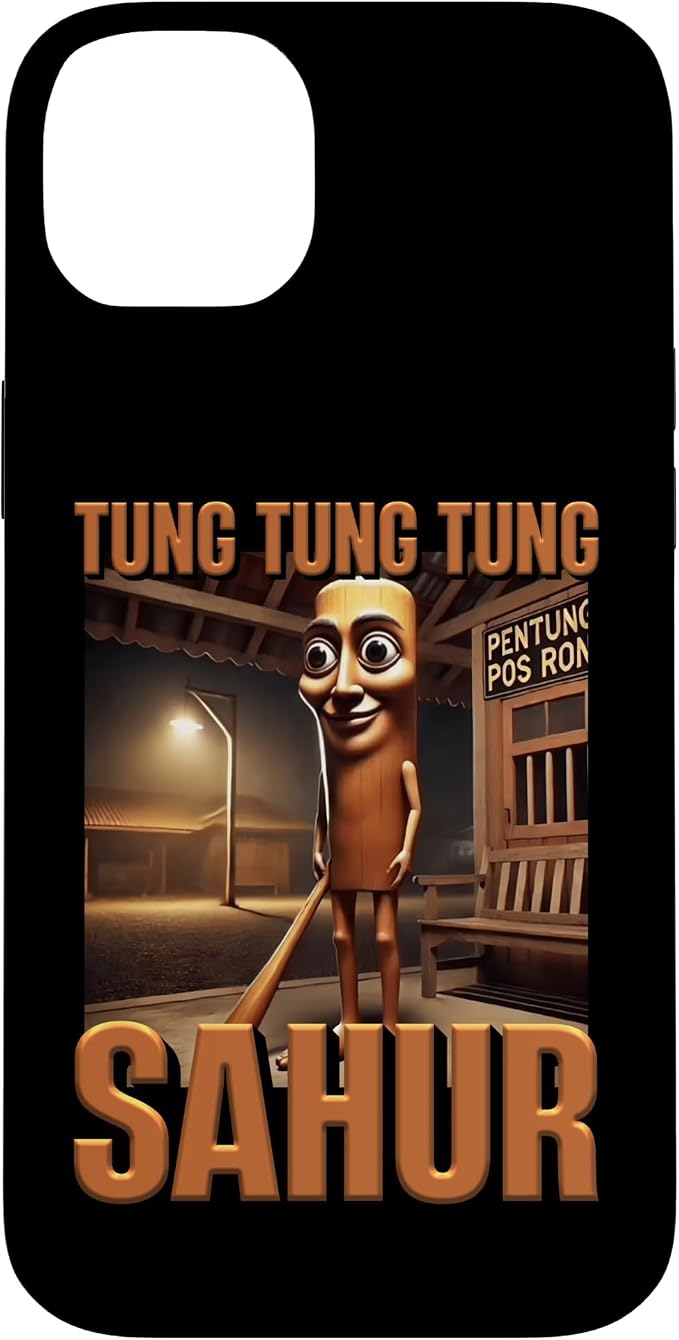 Internet Hilarious Meme AI Character Tung Tung Tung Sahur Case for iPhone 14 Plus by Unknown