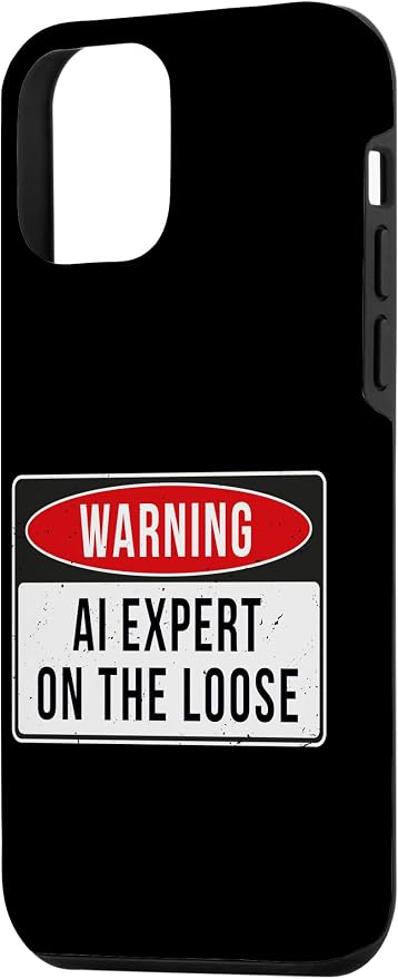 Warning Sign - AI Expert On The Loose Funny Job Quote Case for iPhone 12 mini - Image 2