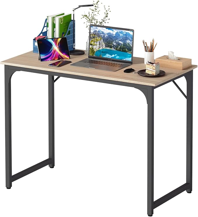 BestOffice Computer Desk,Home Office Desk, Modern Simple Style for Home Office Study Writing (Nature, 39 Inch) by BestOffice