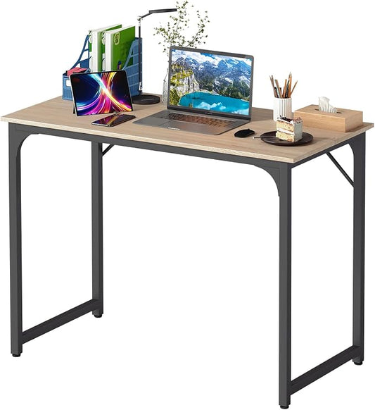 BestOffice Computer Desk,Home Office Desk, Modern Simple Style for Home Office Study Writing (Nature, 39 Inch) by BestOffice