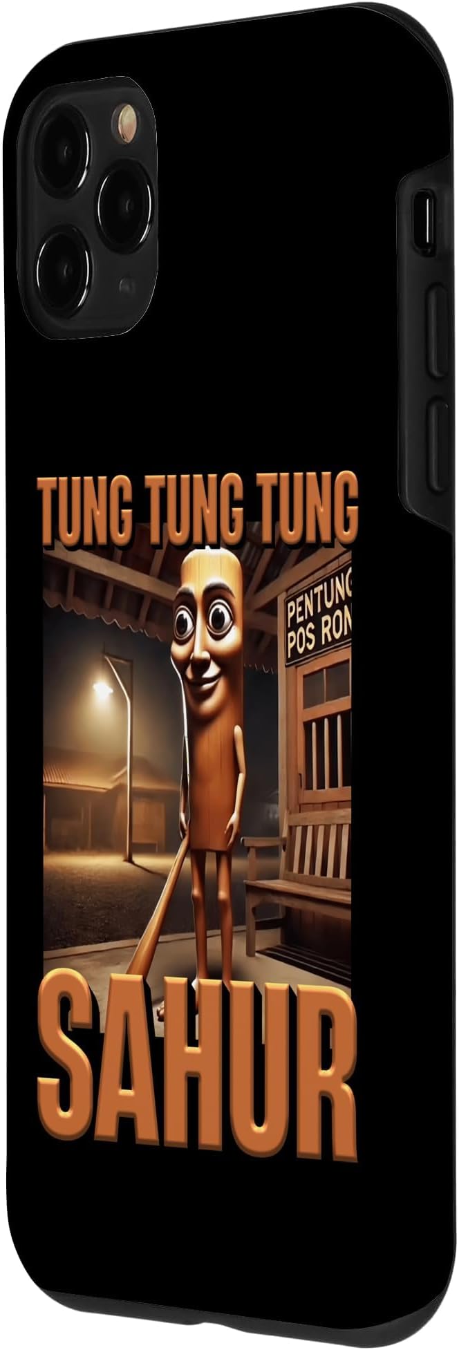 Internet Hilarious Meme AI Character Tung Tung Tung Sahur Case for iPhone 11 Pro - Image 2