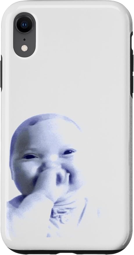 AI Baby Holding Laugh Meme Case for iPhone XR by Unknown