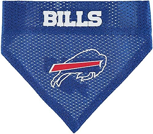 NFL DOG BANDANA - BUFFALO BILLS REVERSIBLE PET BANDANA. 2 Sided Sports Bandana with a PREMIUM Embroidery TEAM LOGO, Large/X-Large. - 2 Sizes & 32 NFL Teams available by PETSFIRST