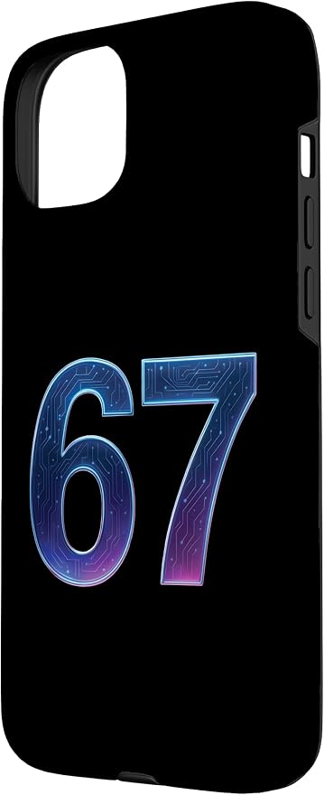 67 Meme Ai Quantum Number 67th Six Seven Tech Digital Future Case for iPhone 15 Plus - Image 2