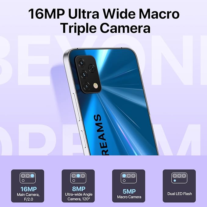 UMIDIGI A11S Unlocked Cell Phone, 6.53" FHD Full View Screen, 5150mAh Battery Android 11 Smartphone with Dual SIM (4G LTE) - Image 6