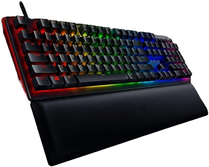 Razer Huntsman V2 Gaming Keyboard, Analog Optical Switches, Black | Adjustable Actuation, Rapid Trigger Mode, Dedicated Media Keys & Dial, Chroma RGB Lighting, Magnetic Plush Wrist Rest - Image 2