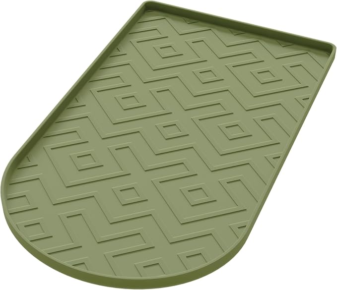 Silicone Coffee Mat,15.8"x 7.8"in Bar Mat for Countertop,Heat-Resistant,Non-Slip,Leak-Proof,Fit for Coffee Maker/Espresso Machine-Green - Image 8