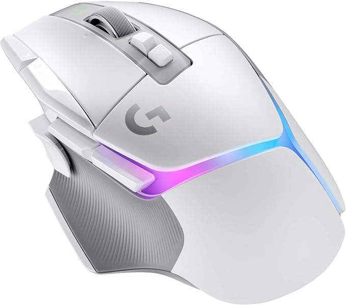 Logitech G502 X Plus Wireless RGB Gaming Mouse - White | Optical Switches, LIGHTSYNC RGB, 13 Buttons, Infinite Scroll, <130 Hr Battery, USB-C, POWERPLAY Charging, PC/Mac Compatible by Unknown