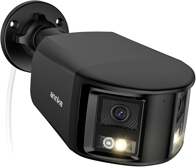 ANNKE FCD800 4K 8MP Dual-Lens PoE Security Camera, 2mm 180°Wide Angle, Smart Dual Light Color Night Vision, Two-Way Audio, Light&Sound Alarm, AI Human/Vehicle Motion Detection, H265+, IP67 by ANNKE