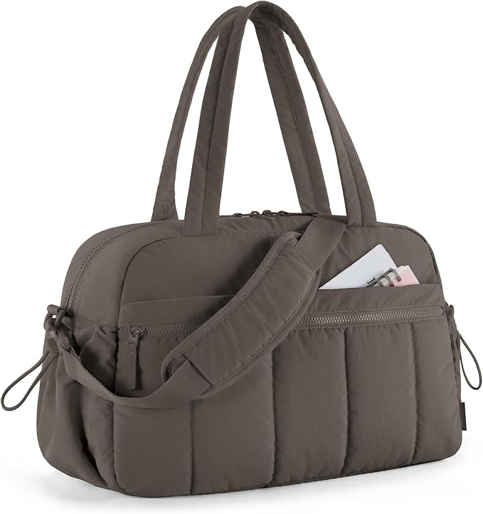 BAGSMART Duffle Bag for Travel, Gym Bag for Women, Weekender Carry on Bag | PVC Wet Pocket, Airline Approved Personal Carry-on Size, Fits Under-seat, One Bag for Gym, Travel, Hospital, Overnight by BAGSMART
