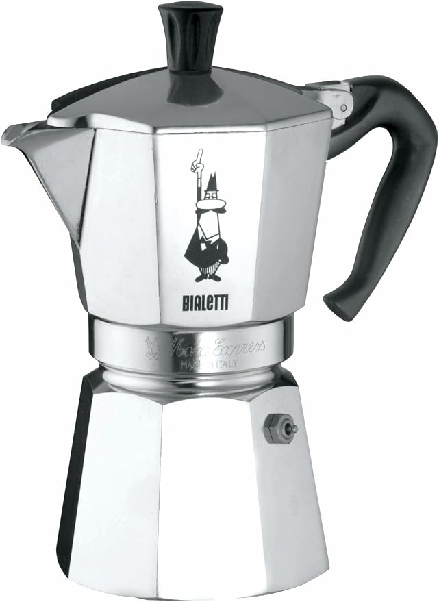 Bialetti - Moka Express: Iconic Stovetop Espresso Maker, Makes Real Italian Coffee, Moka Pot 9 Cups (14 Oz - 420 Ml), Aluminium, Silver by Bialetti