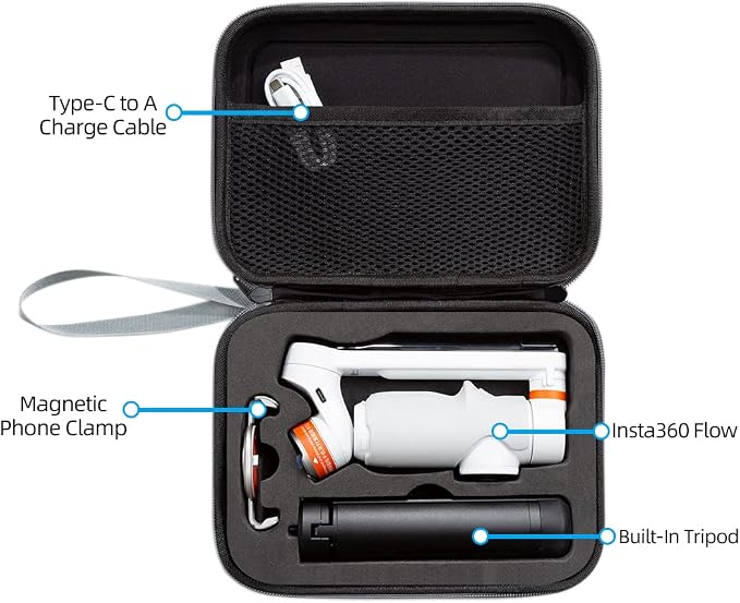 Carrying Case for Insta360 Flow,Compatible with Insta 360 Flow AI-Powered Smartphone Stabilizer (grey) - Image 3