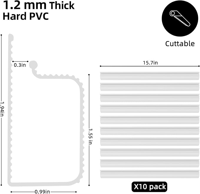 YECAYE 157in Cable Management, Cord Organizer,Easy Install Self-Adhesive Cable Organizer,Cord Management, Desk Wire Holder for Office Organization,Child and Pet Proofing, White - Image 2