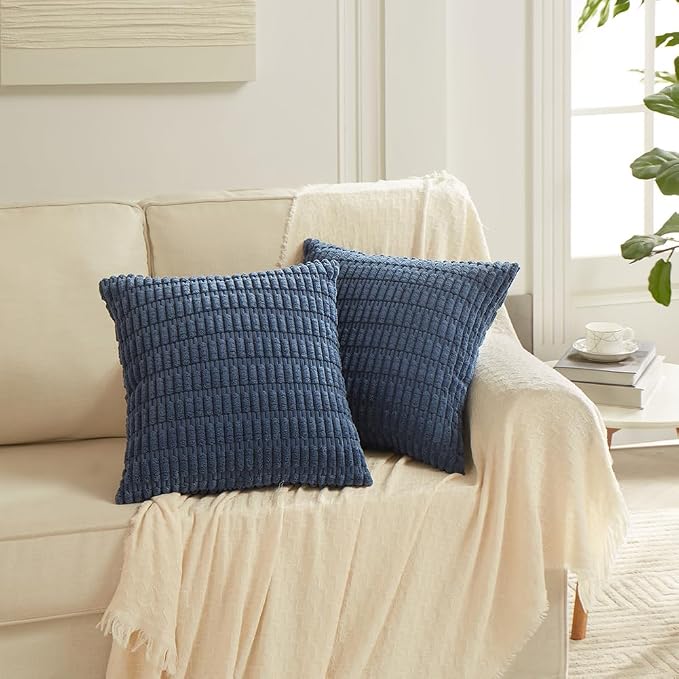 Fancy Homi 4 Packs Decorative Throw Pillow Covers for Living Room Couch Bed, Modern Farmhouse Boho Home Décor Accent Cushion Case, 26" x 26", Dusty Blue - Image 6