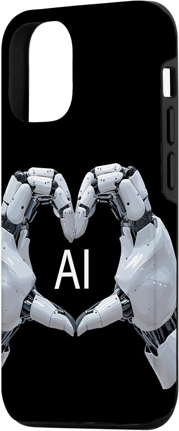 iPhone 14 Love AI, Artificial Intelligence, robot hands Case - Image 2