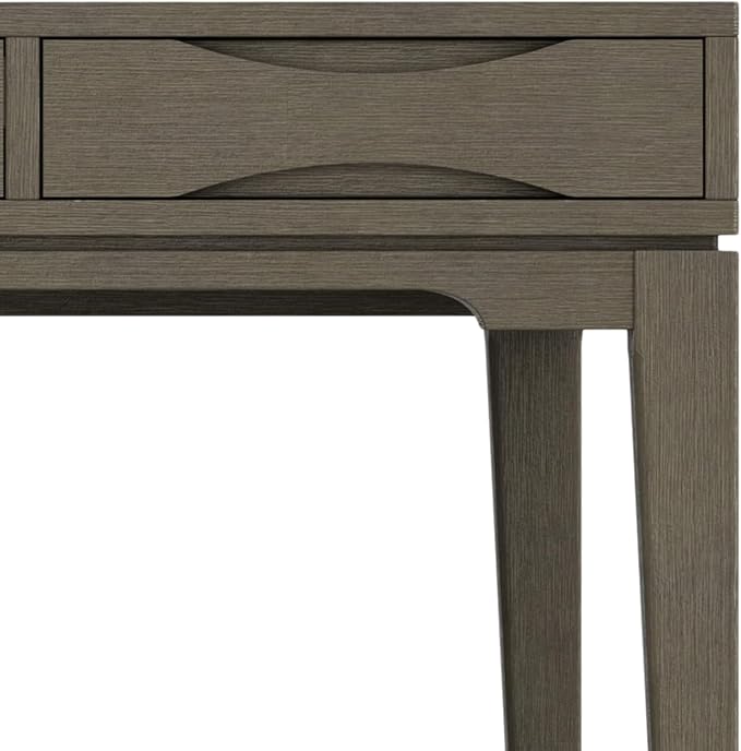 SIMPLIHOME Harper Desk - 60 Inch Wide Solid Wood Writing Desk in Farmhouse Grey, Mid-Century Modern Home Office Computer Table for Workspace or Study with 2 Drawers and Flip-Down Keyboard Tray - Image 10