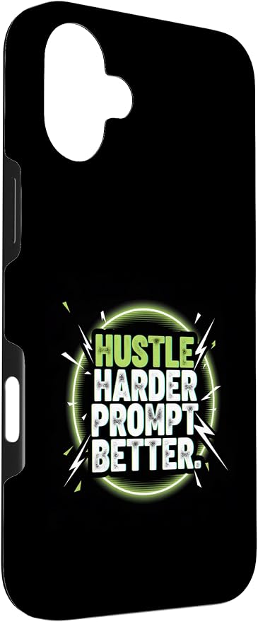 Hustle Harder Prompt Better AI Artificial Intelligence Case for iPhone 16 Plus - Image 3