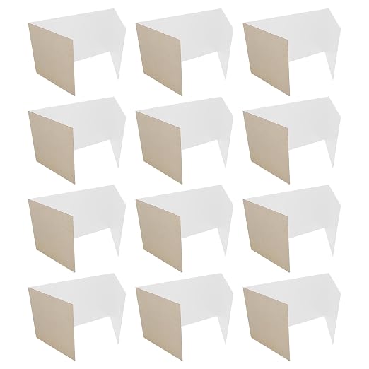 Flipside Products 18”x 48” White Study Carrels, Privacy Boards, Student Privacy and Focus Booth for The Classroom, Desk Divider Cubby for Tests, Made in USA - 12 Pack - Image 5