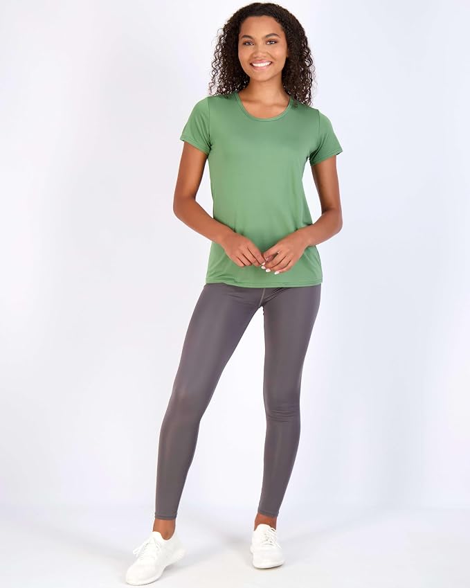 5 Pack Women's Dry Fit Short Sleeve Athletic Gym Workout Running Tops | Available in Plus Size, Exercise, Sports, Fitness, Quick Dry, Cooling, Moisture Wicking, Loose Basic Tees, Yoga, Pilates - Image 8