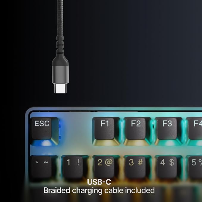 SteelSeries Apex Pro TKL Gen 3 Gaming Keyboard - OmniPoint 3.0 Analog Magnetic Switches, Quickset Auto-Presets (Rapid Trigger, Rapid Tap/SOCD, Protection Mode), OLED, RGB, PBT Keycaps, 2.4G+BT, Black - Image 8