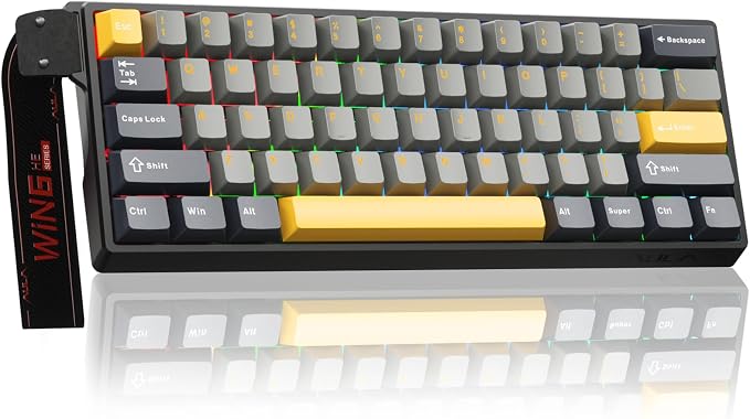 AULA WIN60 HE MAX - 60% Mechanical Gaming Keyboard Wired, Hall Effect Magnetic Switches Hot Swappable, Adjustable Actuation Rapid Trigger Mode, 8000 Hz Polling Rate, 60 Percent Keyboard Compact Design by CORBOBO