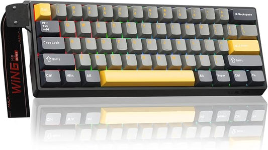 AULA WIN60 HE MAX - 60% Mechanical Gaming Keyboard Wired, Hall Effect Magnetic Switches Hot Swappable, Adjustable Actuation Rapid Trigger Mode, 8000 Hz Polling Rate, 60 Percent Keyboard Compact Design by CORBOBO