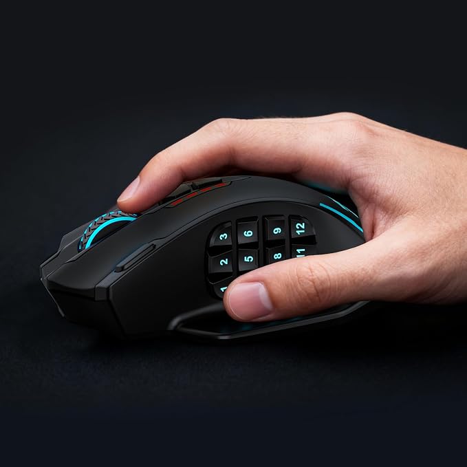 Redragon M913 MAX Wireless MMO Gaming Mouse 26000 DPI Remapping Keys | Cable-Free 0 Delay, Smooth Precise Tracking, Redefine Keybinding Macro, Vibing Backlight, Ergonomic Grip Body Comfort - Image 7