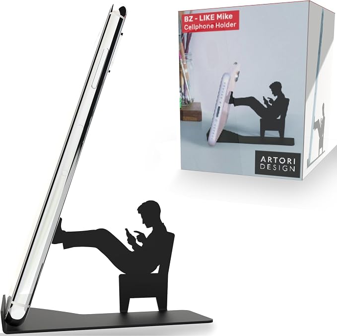 Artori Design Cell Phone Stand for Desk - Smartphone Stand for Office or Home - Cute Phone Stand for Recording Watching Videos Gaming or Video Calls - Unique Phone Holder for Tablets and Cellphones by ARTORIDESIGN