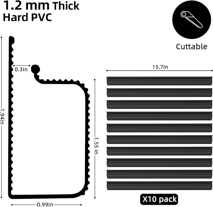 YECAYE 157in Cable Management, Cord Organizer,Easy Install Self-Adhesive Cord Hider, Cable Organizer, Cable Hider for Office Organization,Child & Pet Proof, Black - Image 2