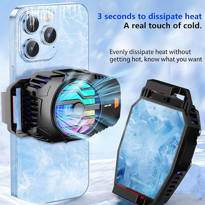 Portable Slim Phone Cooling Pad, USB Low Noise Phone Cooler Mat for iPhone Android Samsung, Non-Slip Heat Dissipation Pad for Gaming Travel Car Desk Video Calls - Image 8
