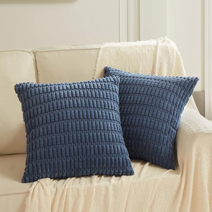 Fancy Homi 4 Packs Decorative Throw Pillow Covers for Living Room Couch Bed, Modern Farmhouse Boho Home Décor Accent Cushion Case, 16" x 16", Dusty Blue - Image 6
