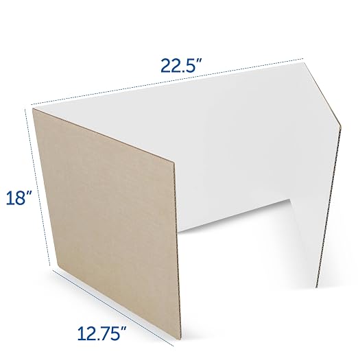 Flipside Products Flipside Corrugated Privacy Shield, White, 18" x 48", Pack of 24 - Image 4