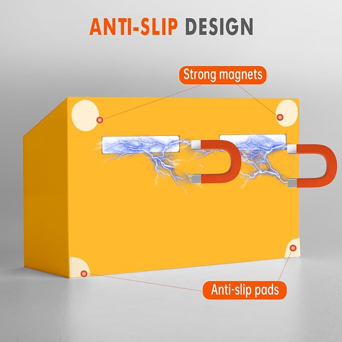 BEYGORM Magnetic Dry Erase Marker Holder for Whiteboard & Refrigerator | Non-slip Acrylic Pen Holder for Classroom, Fridge Magnet, Locker Organizer Accessories, Teacher & School Supplies(Orange) - Image 2