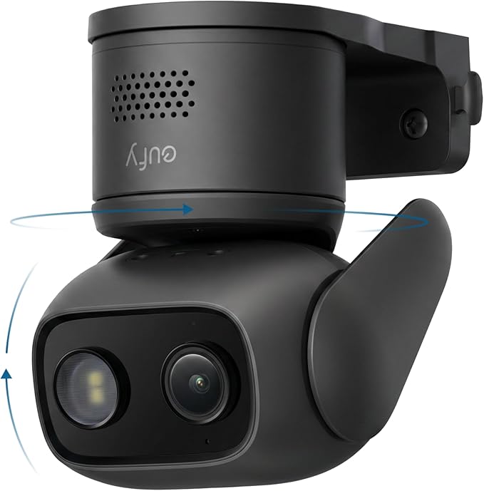 eufy Security Indoor/Outdoor Camera C31, IP66, Spotlight-Free Color Night Vision,360° Coverage Pan and Tilt, AutoTracking,AI Human/Vehicle/Pet/Cry Detection,24/7 Recording,Black (No Subscription) by Unknown