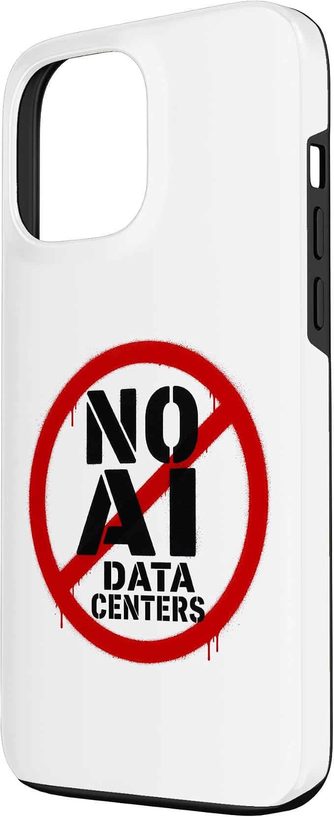 No AI Data Centers – Simple Minimal Spray Paint Style Text Case for iPhone 13 Pro Max - Image 2