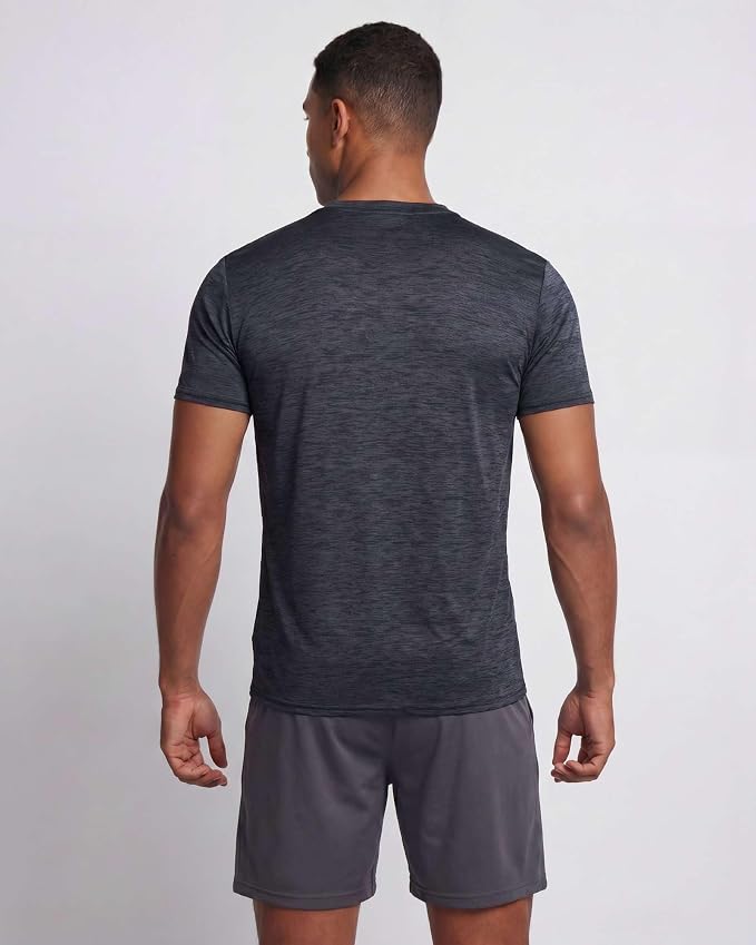 5 Pack Men's Dry Fit Short Sleeve T-Shirt Gym Workout Athletic Running Tee | Cooling, Moisture-Wicking, Crew Neck, Quick-Dry, Breathable, Active, Exercise, Fitness, Basketball, Cycling, Hiking, Tennis - Image 7