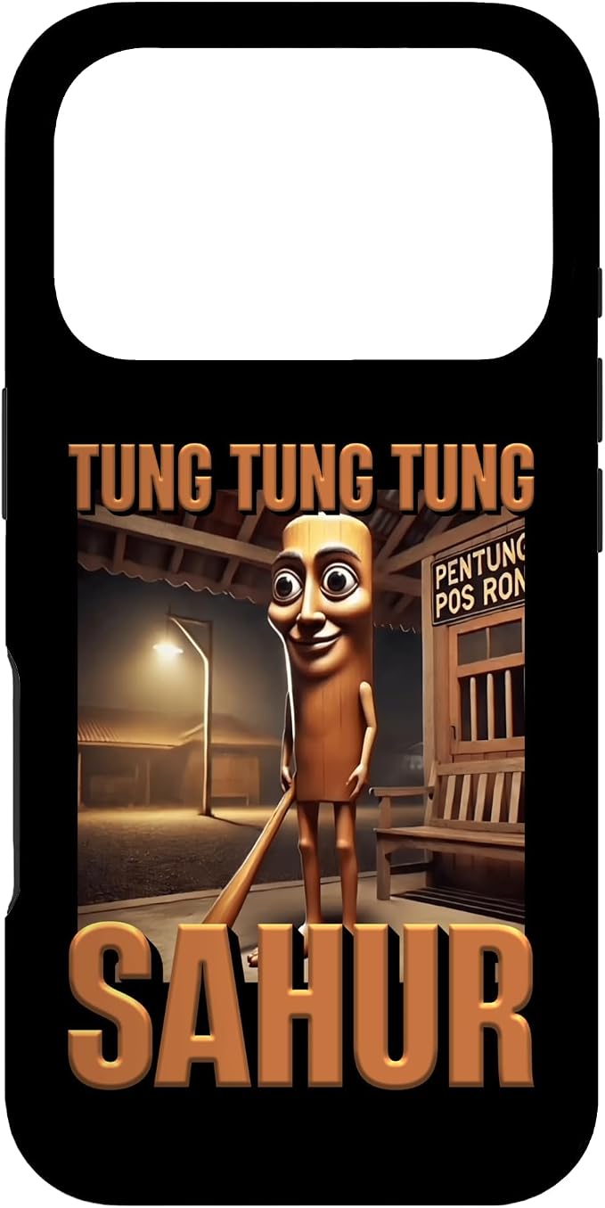 Internet Hilarious Meme AI Character Tung Tung Tung Sahur Case for iPhone 17 Pro by Unknown