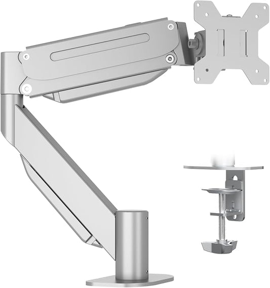 Suptek Ultrawide Monitor Arm Mount for 17 to 49 Inch Heavy Duty Curved Screen,Holds 46.2 lbs,Adjustable Gas Spring Monitor Arm Desk Mount Stand,75/100 Vesa Mount,Silver(MD71LS) by suptek